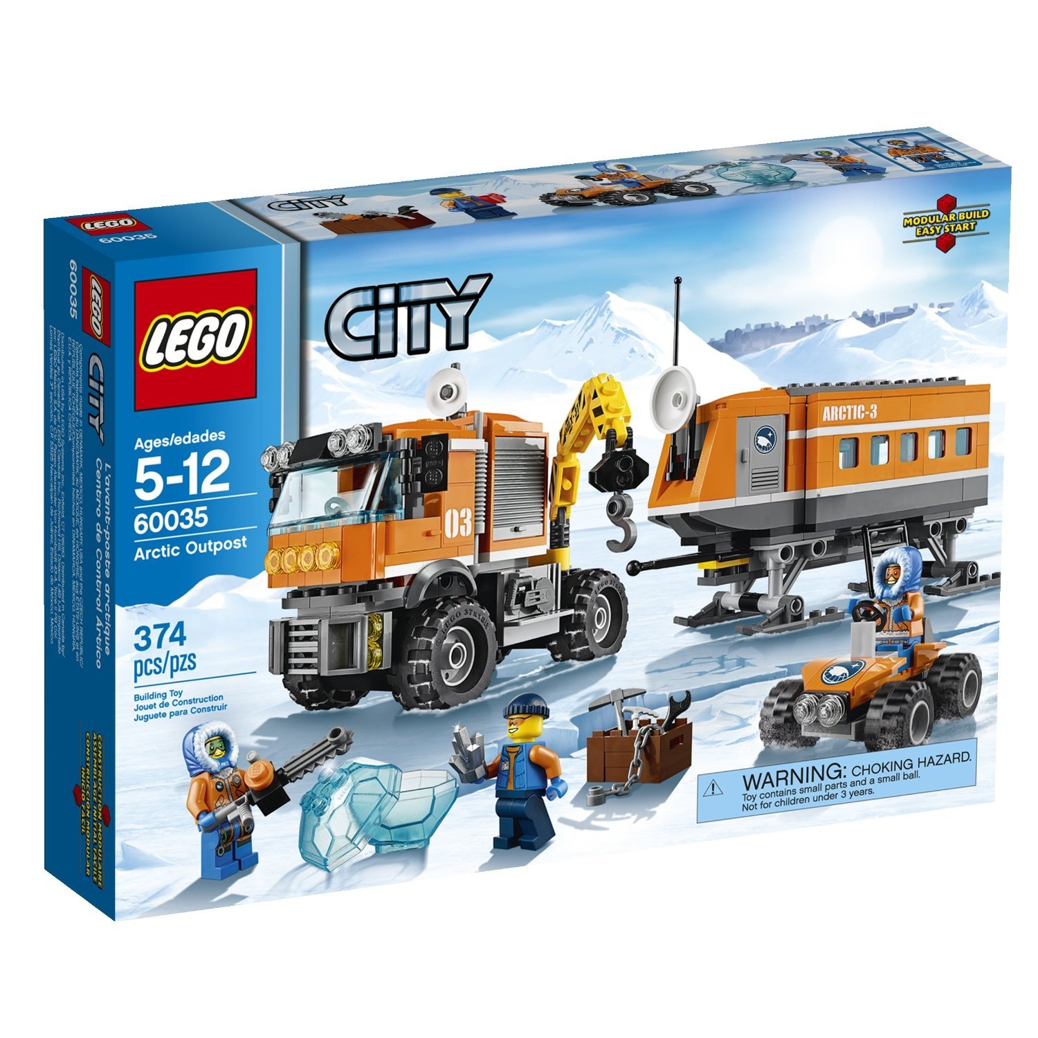 LEGO City Arctic Outpost 60035 Building Toy Set - Arctic Adventure Playset for Kids with Mini Figures & Vehicles | STEM Learning Toy for Creative Play & Winter Themed Adventures