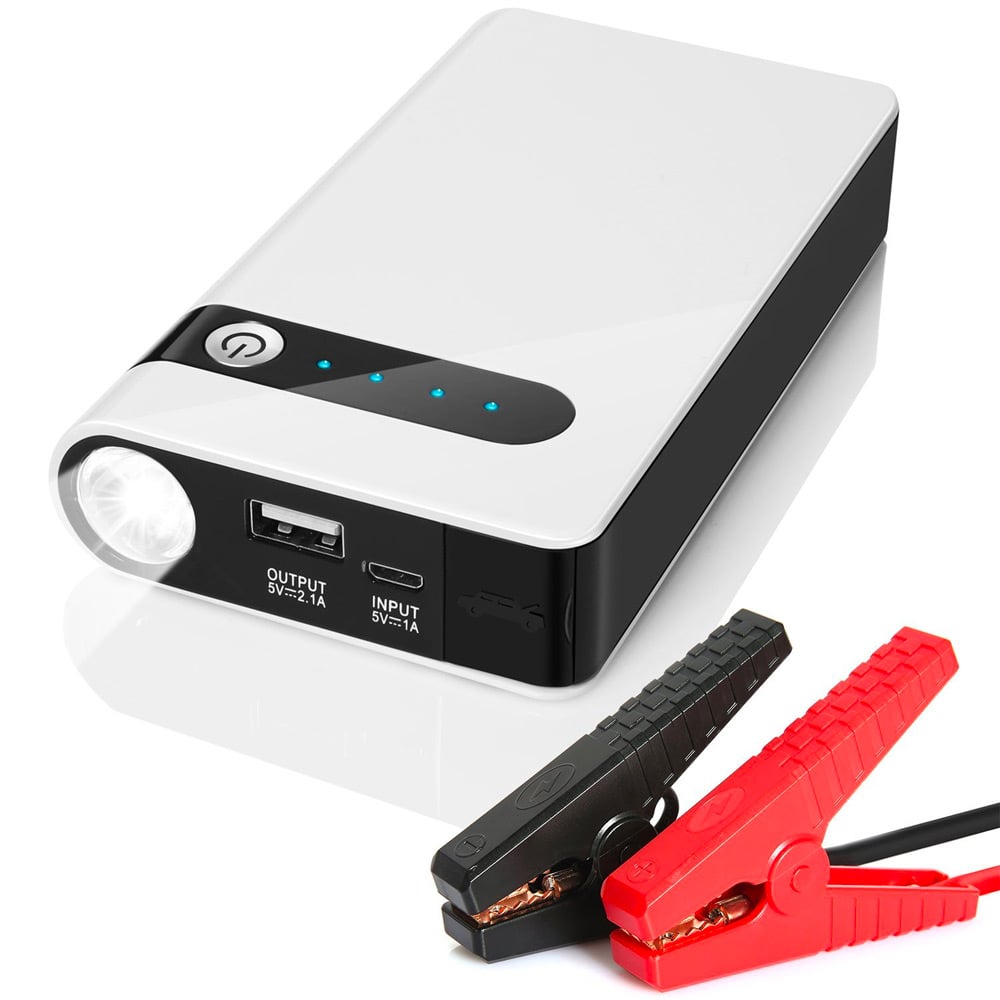 Battery ResQ 12V 12000mAh 400A Portable Car Battery Jump Starter with USB Power Bank & LED Flashlight - Emergency Vehicle Jump Starter, Phone Charger, Camping and Road Trip Essential