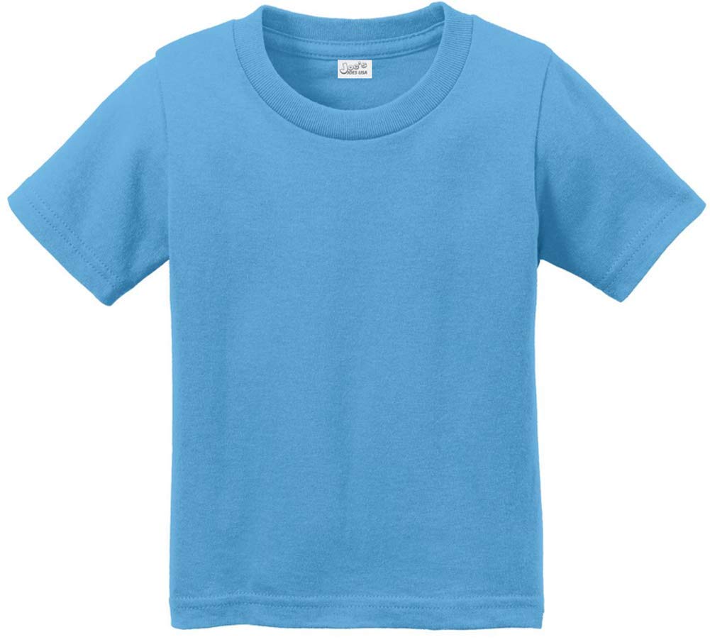 Joe's USA Soft & Cozy 100% Cotton Baby T-Shirts for Boys & Girls - 12 Vibrant Colors - Perfect for Playtime, Daycare & Family Photos