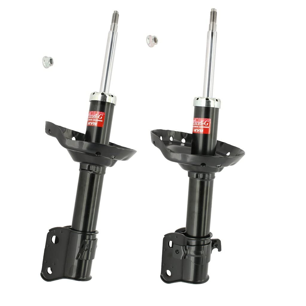 KYB Excel-G Front Shocks & Struts Pair for 2004-2005 Subaru Forester - Driver & Passenger Side (Part #334371 & #334370) | Smooth Ride & Improved Handling for Off-Road & City Driving