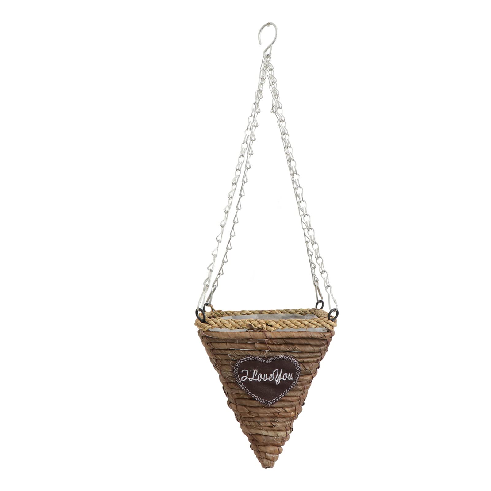 Vaguelly Hanging Plant Baskets - Cone Shaped Wicker & Rattan Hanging Planters, Seagrass Flower Pots for Indoor & Outdoor Gardens - Perfect for Patio, Balcony, and Home Decor