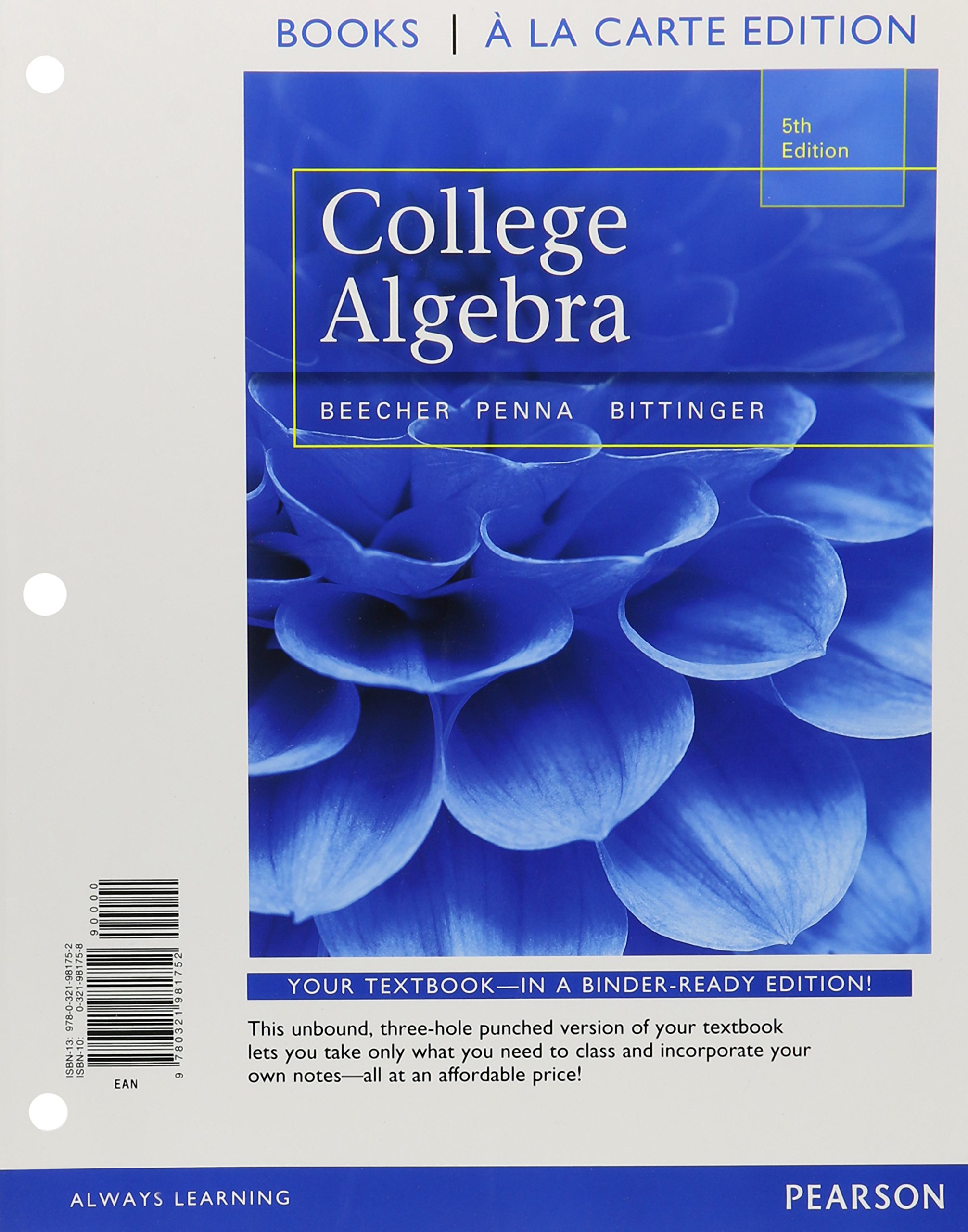 College Algebra Textbook with Integrated Review, Loose Leaf Edition + MyMathLab Student Access Card & Sticker – Perfect for College Students & Self-Study