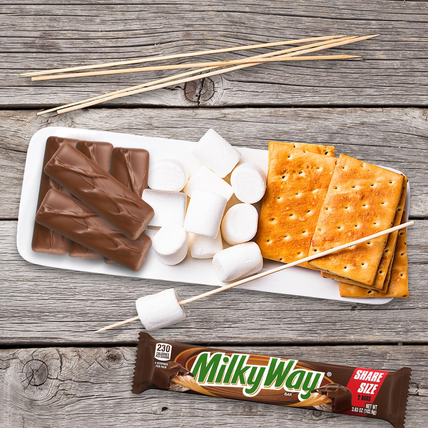 Milky Way Share Size Candy Bars - Bulk Pack of 24 (3.63oz Each) with Caramel, Nougat & Milk Chocolate | Perfect for Halloween, Party Favors, Office Snacks & Gift Baskets