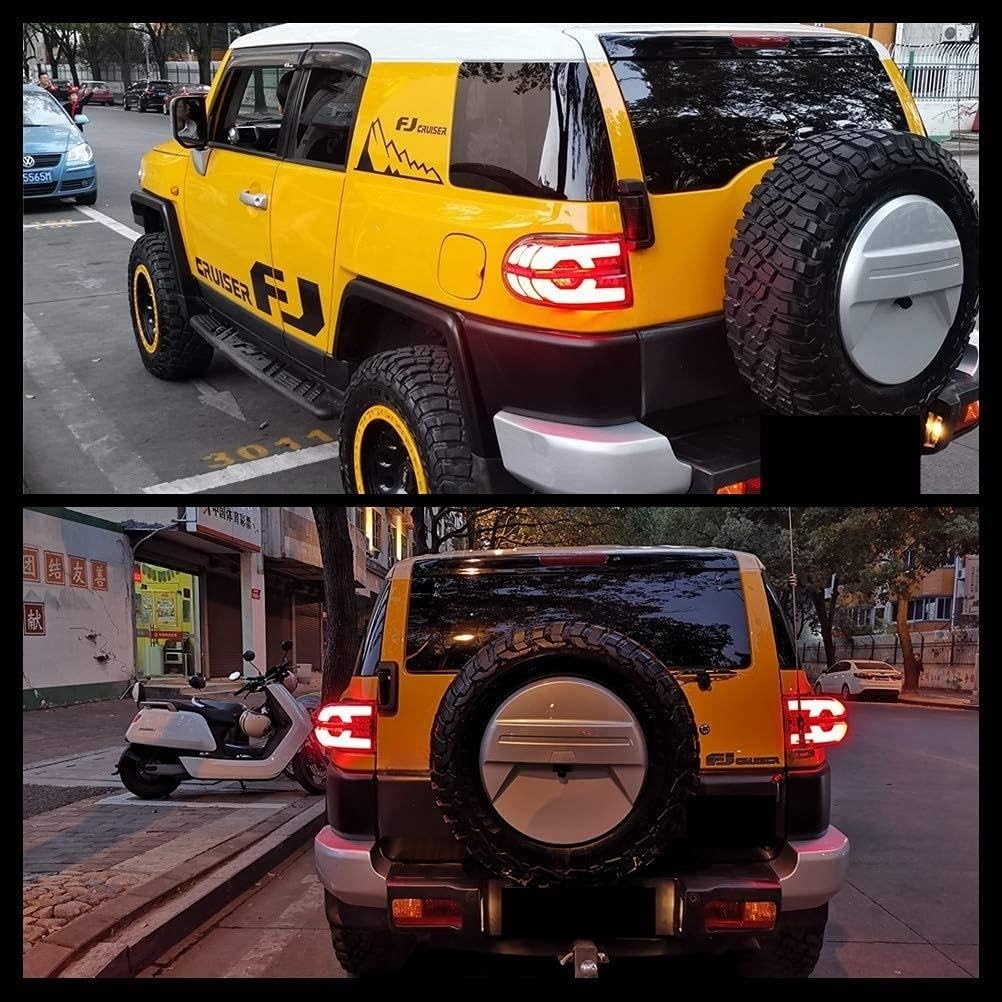 2007-2014 Toyota FJ Cruiser LED Tail Lights with Start-up Animation, DRL & Sequential Turn Signals - Clear Rear Lamp Assembly | Off-Road & Night Driving Safety Upgrade