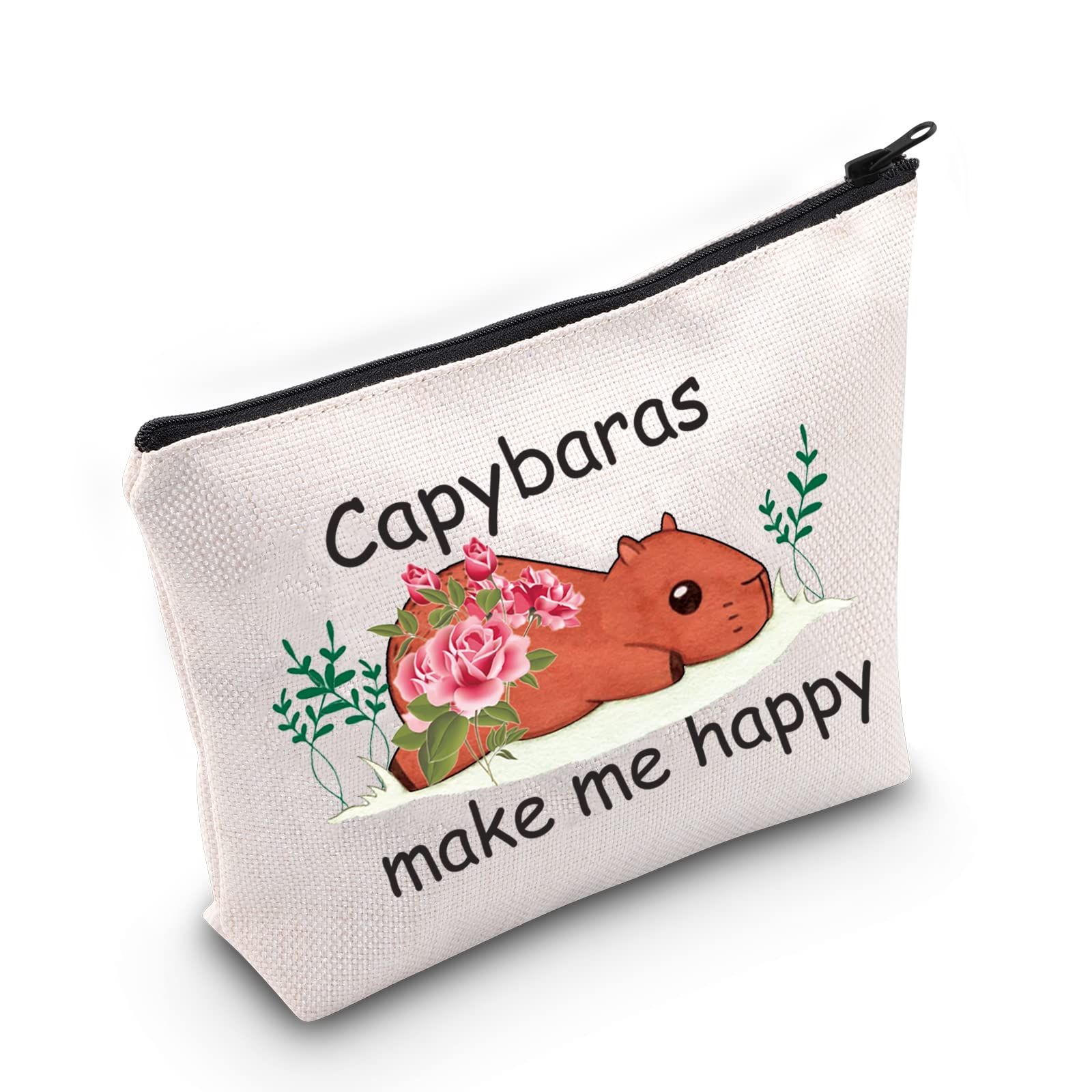 Capybara Makeup Bag - Cute Zipper Pouch for Women & Animal Lovers - Perfect Gift for Travel & Cosmetics