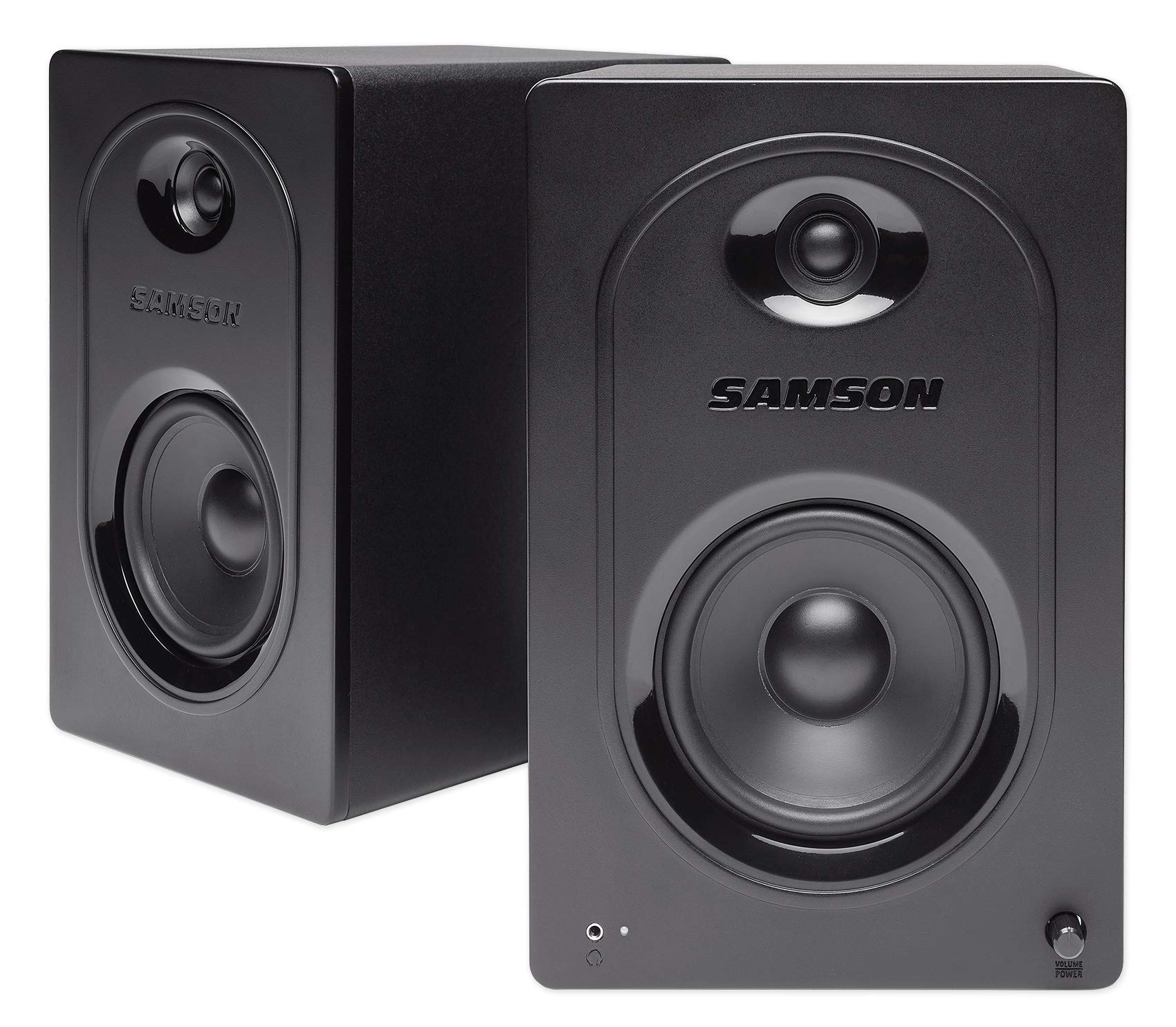 Samson M50 5-Inch Powered Studio Monitor Speakers - Professional Studio Reference Monitors for Music Production, Podcasting & Home Recording - Perfect for Home Studios, Podcast Setups & Computer Audio