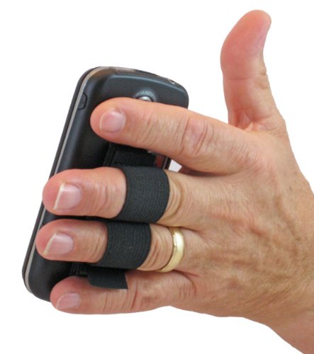 2-Loop XL Phone Grip - Black - Secure & Comfortable Phone Holder for One-Handed Use - Perfect for Driving, Gym, and Outdoor Activities