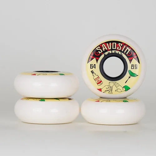 Kaltik Ilia Savosin Pro Wheels 4pk 64mm 89a - Premium Longboard Skateboard Wheels for Smooth Cruising & Downhill Riding