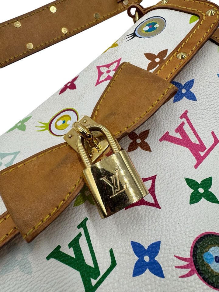 Authentic Louis Vuitton Takashi Murakami Eye Love You Monogram Rare Shoulder Bag - Perfect for Luxury Collectors & Fashion Events