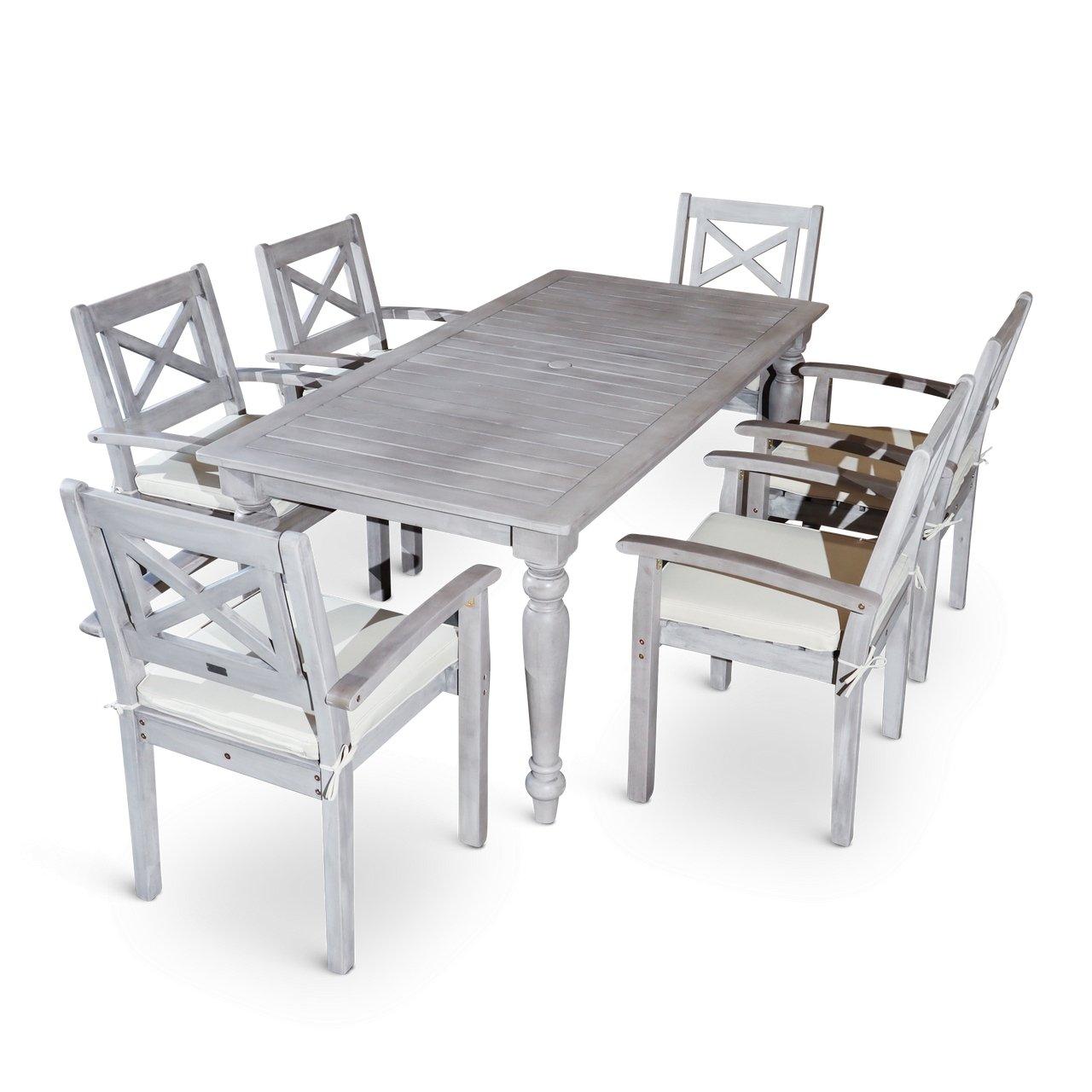 Premium Castlewood Canyon Outdoor Dining Set - Patio Furniture for Backyard, Garden, Deck - Weather-Resistant & Durable - Perfect for BBQs, Family Gatherings, and Outdoor Entertaining