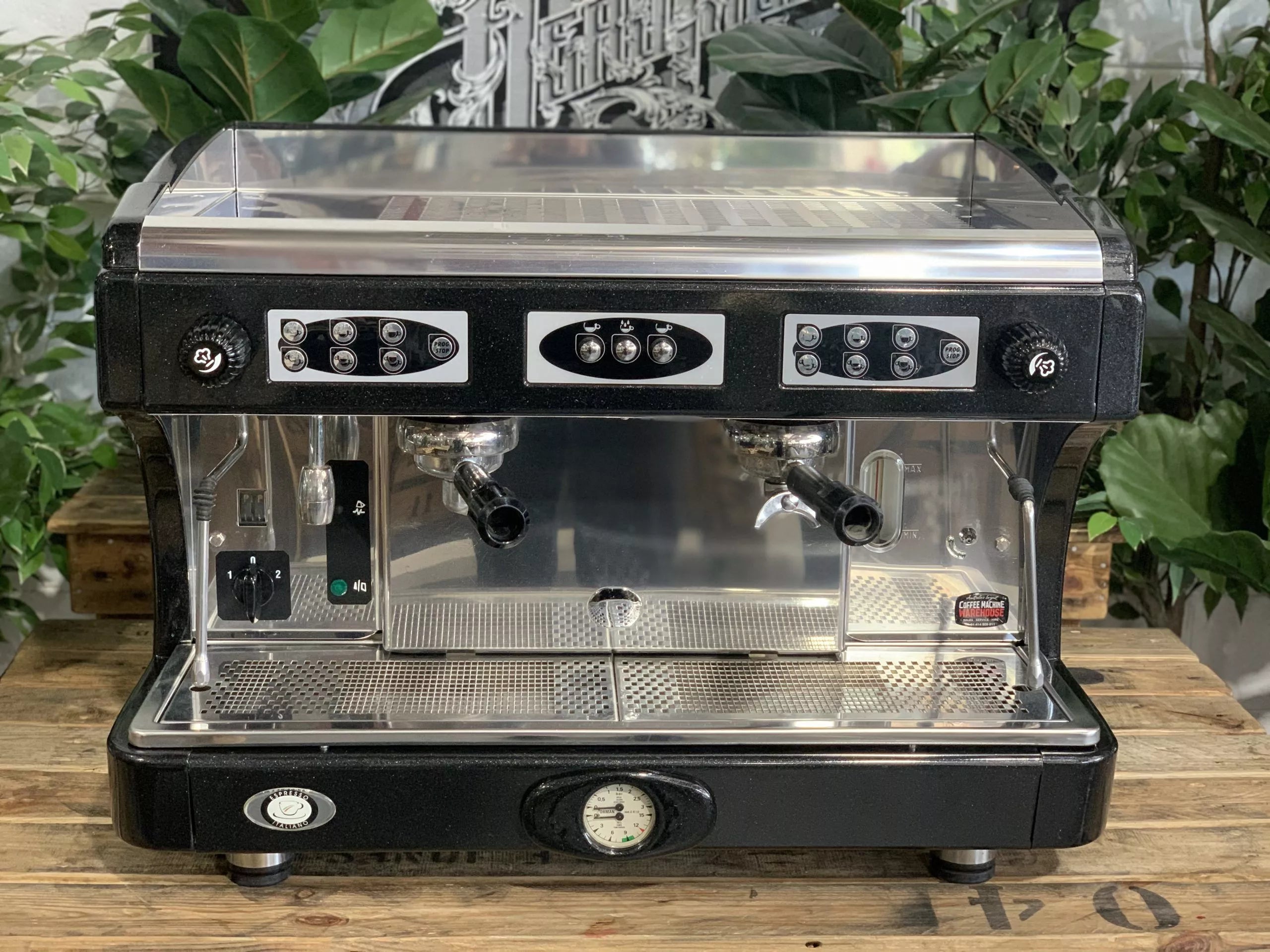 Astoria Calypso 2 Group Commercial Espresso Machine - Black | Professional Coffee Maker for Cafes & Restaurants | Perfect for High-Volume Brewing & Latte Art