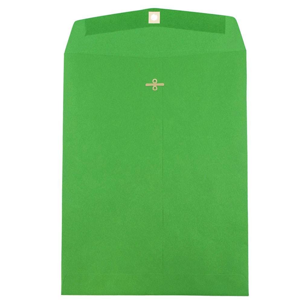 JAM PAPER 10 x 13 Inch Colored Clasp Envelopes - Bulk 250 Pack, Green Recycled Catalog Mailers for Business, Office & Mailing - Perfect for Invoices, Documents & Marketing Materials