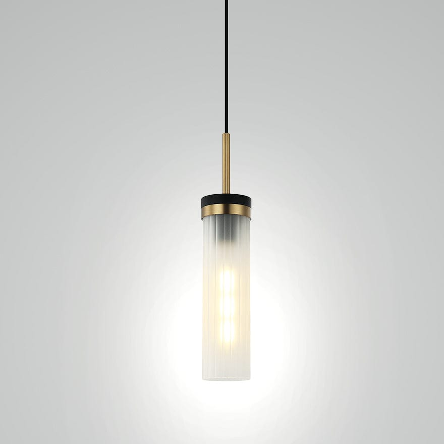 Georgia Glass Ribbed Pendant Light - Elegant Handmade Glass Ceiling Fixture for Dining Room, Kitchen Island & Bedroom Lighting