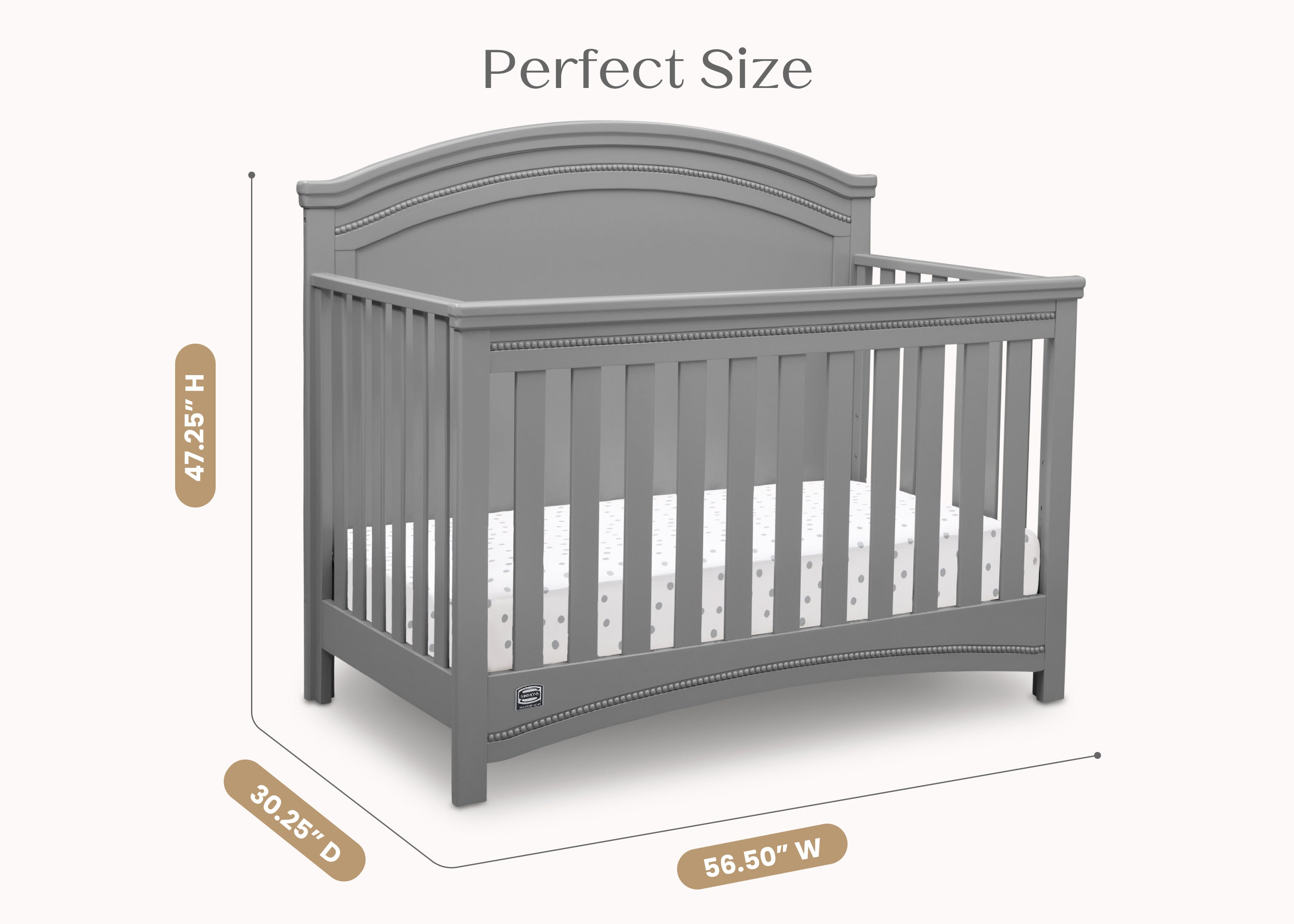 Emma Crib 'N' More - Convertible Baby Crib with 3-in-1 Design for Nursery, Toddler Bed & Daybed | Perfect for Newborns to Toddlers | Safe & Stylish Nursery Furniture for Modern Homes