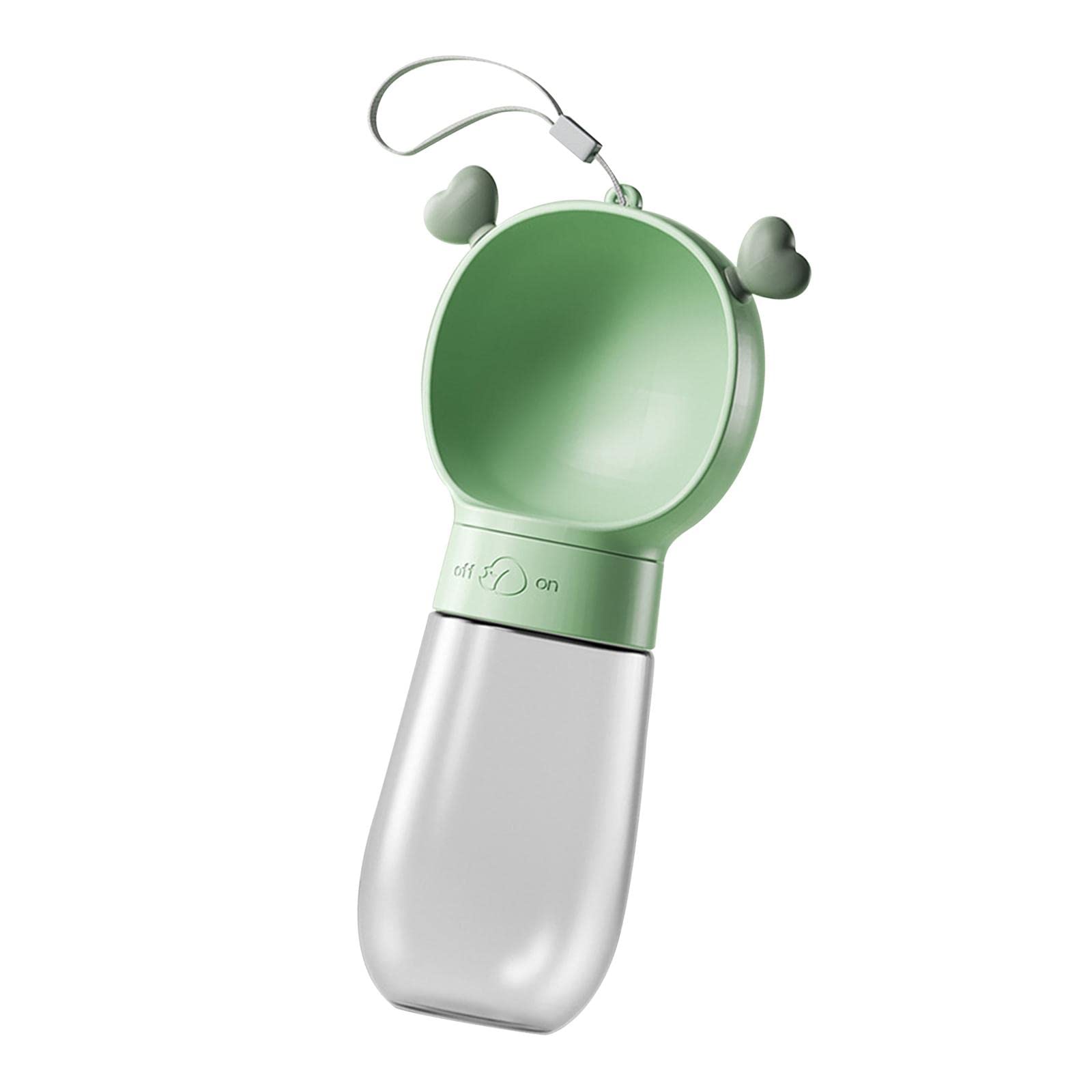 Enakshi 350ml Portable Dog Water Bottle with Bowl - Leak-Proof Travel Water Dispenser for Dogs, Green | Pet Supplies for Hiking, Walking & Outdoor Adventures