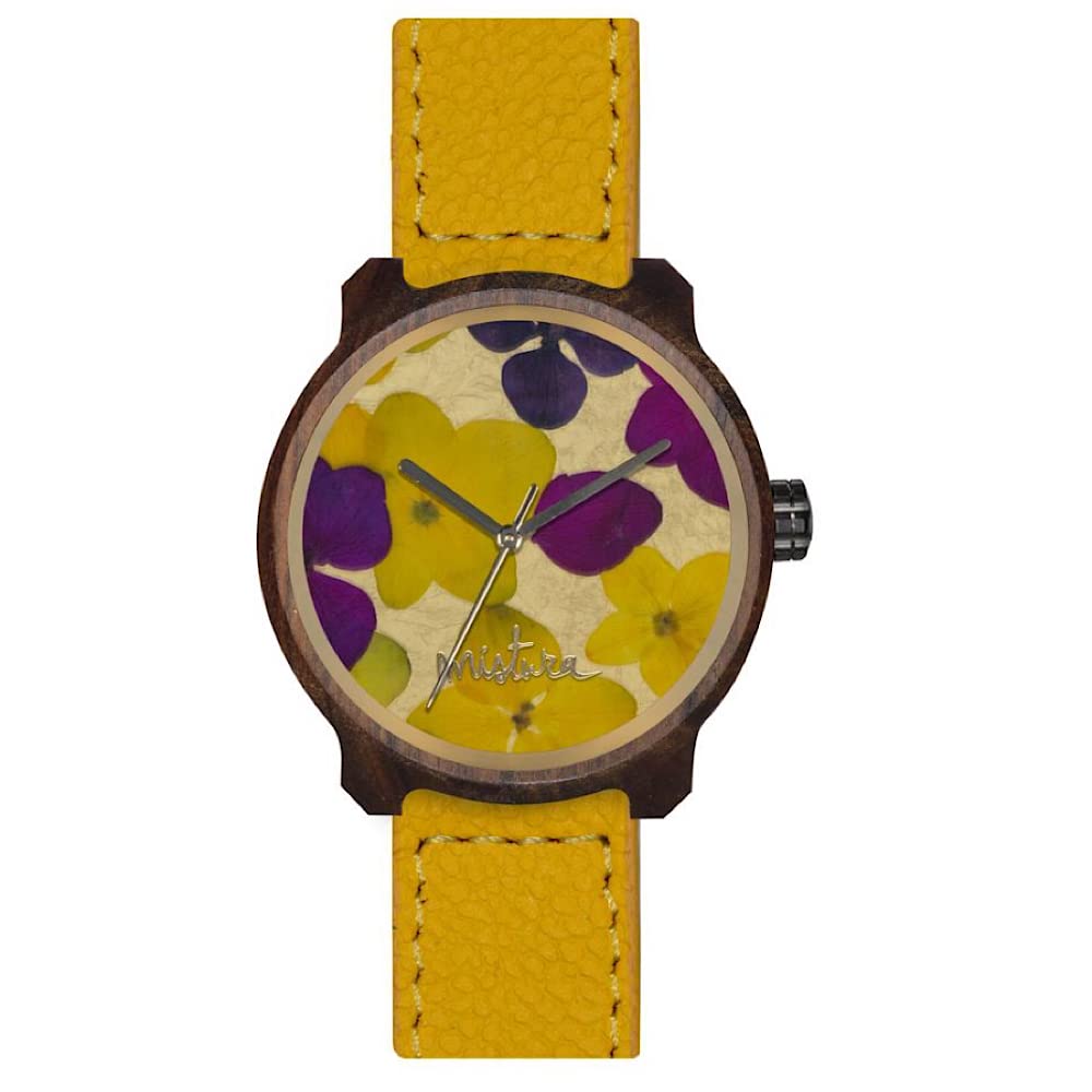 Floral Wooden Watch for Women - Handmade Marco Design from Santa Elena Collection - Elegant Timepiece for Casual, Office & Special Occasions