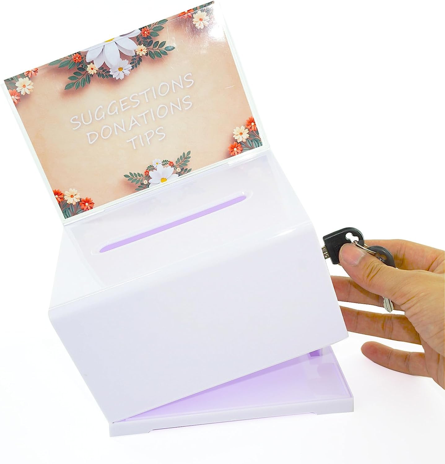 SHUMEI Locked Suggestion & Donation Box - Secure Voting Box for Schools, Bars, Associations & Fundraising Events | Perfect for Anonymous Suggestions, Charity Donations and Community Voting