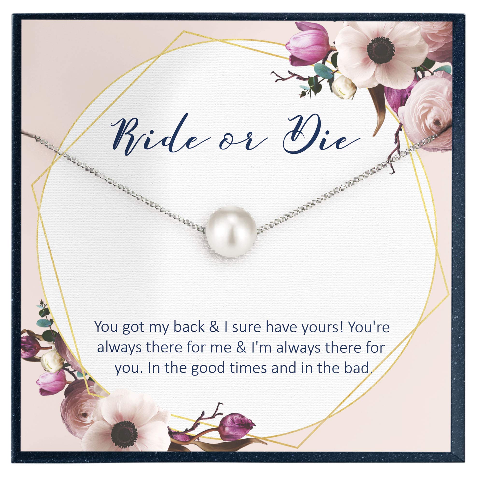 Grace of Pearl Best Friend Necklace - Elegant Friendship Jewelry Gift for Close Friends, Sisters & Loved Ones | Perfect for Birthdays, Anniversaries & Special Occasions