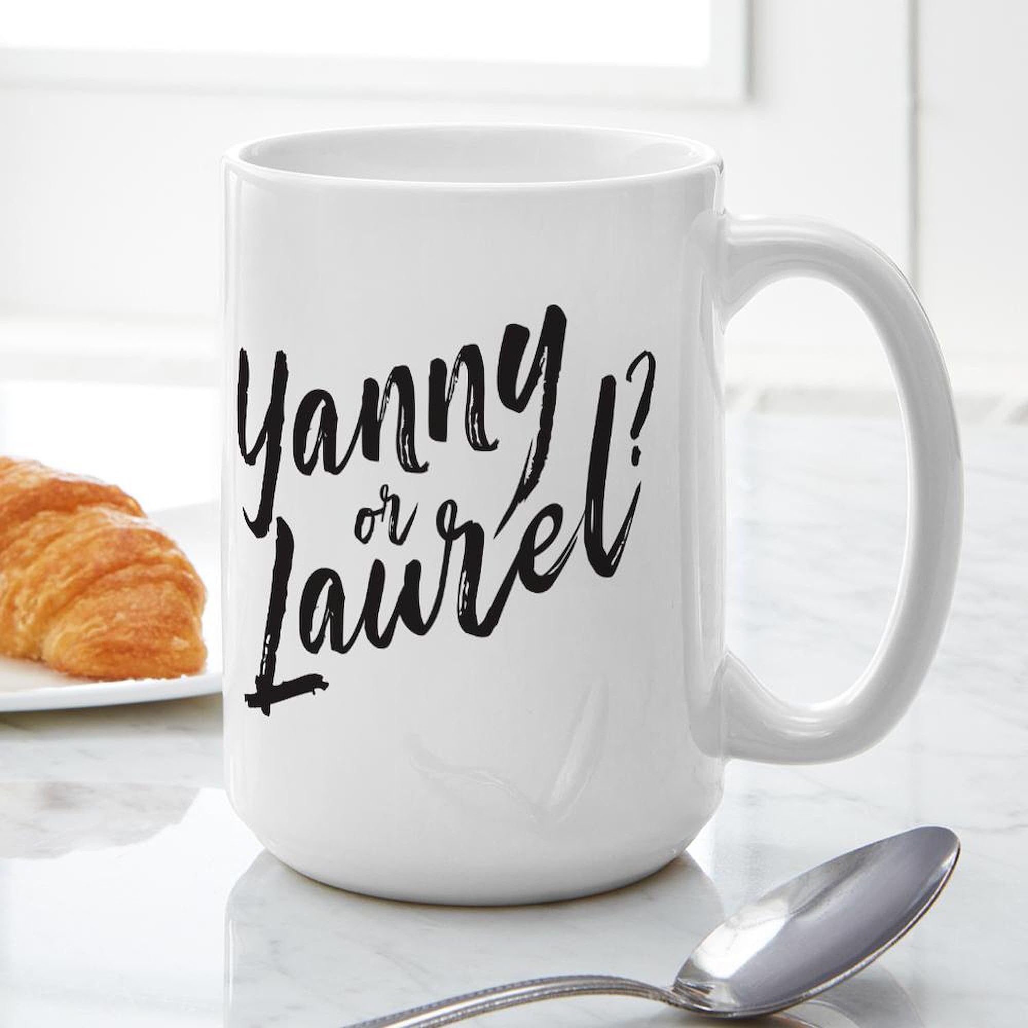 Yanny or Laurel? 15 oz (444 ml) Ceramic Coffee Mug - Funny Debate Novelty Cup for Office, Home & Gifts | CafePress