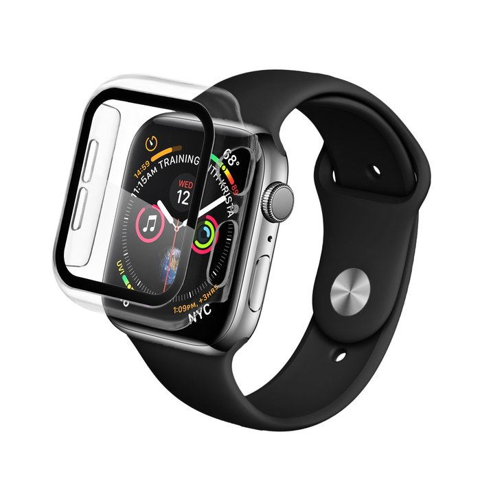 QDOS OPTIGUARD INFINITY Screen Protector for Apple Watch 44mm - Ultra Thin HD Clear Case, Anti-Scratch & Bubble-Free Protection - Perfect for Workouts, Swimming & Everyday Use
