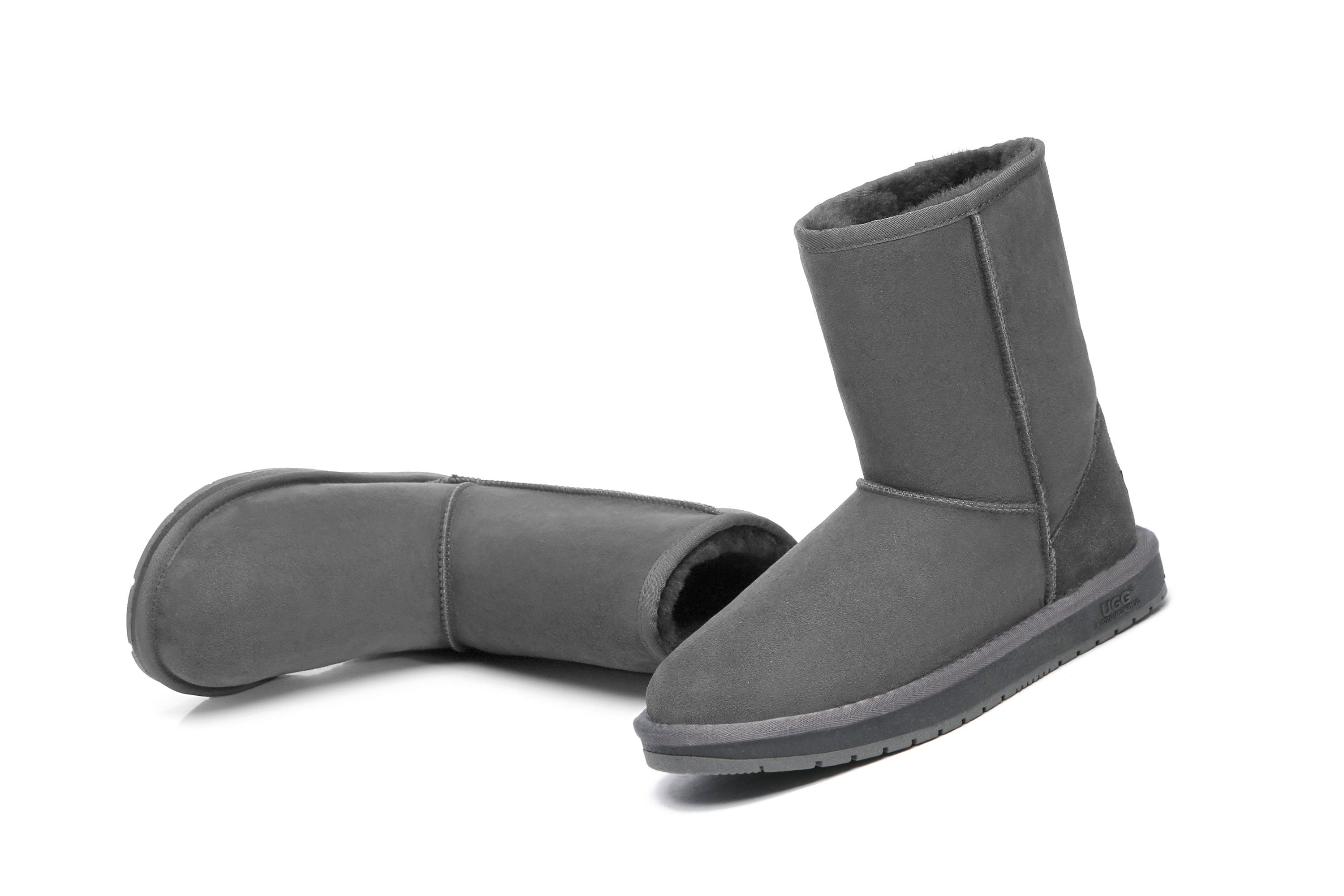 Australian Shepherd® UGG Boots - Genuine Double-Faced Sheepskin Wool Short Classic Boots for Women & Men | Cozy Winter & Indoor House Slippers