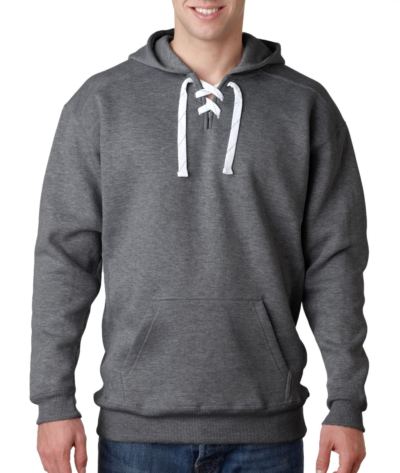 NCAA Men's Sports Lace-Up Hoodie Sweatshirt - Comfortable Athletic Pullover for College Fans, Gym & Casual Wear