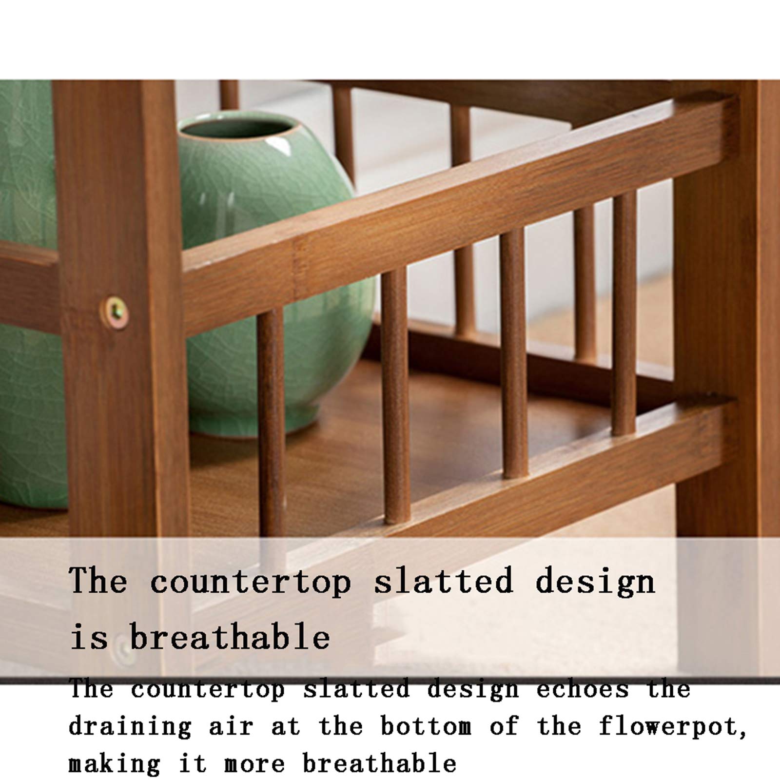 Wooden Plant Stand with High & Low Shelves - Indoor/Outdoor Flower Rack for Garden, Patio, Balcony, Living Room, Office & Bathroom Decor | Perfect for Displaying Plants, Flowers & Home Decor Items