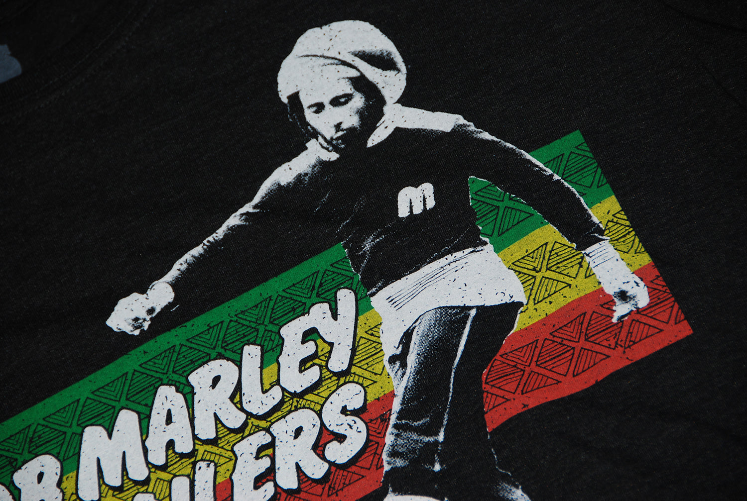 Bob Marley Rasta Stripe Soccer T-Shirt - Reggae Inspired Football Jersey for Men & Women - Perfect for Concerts, Games & Casual Wear