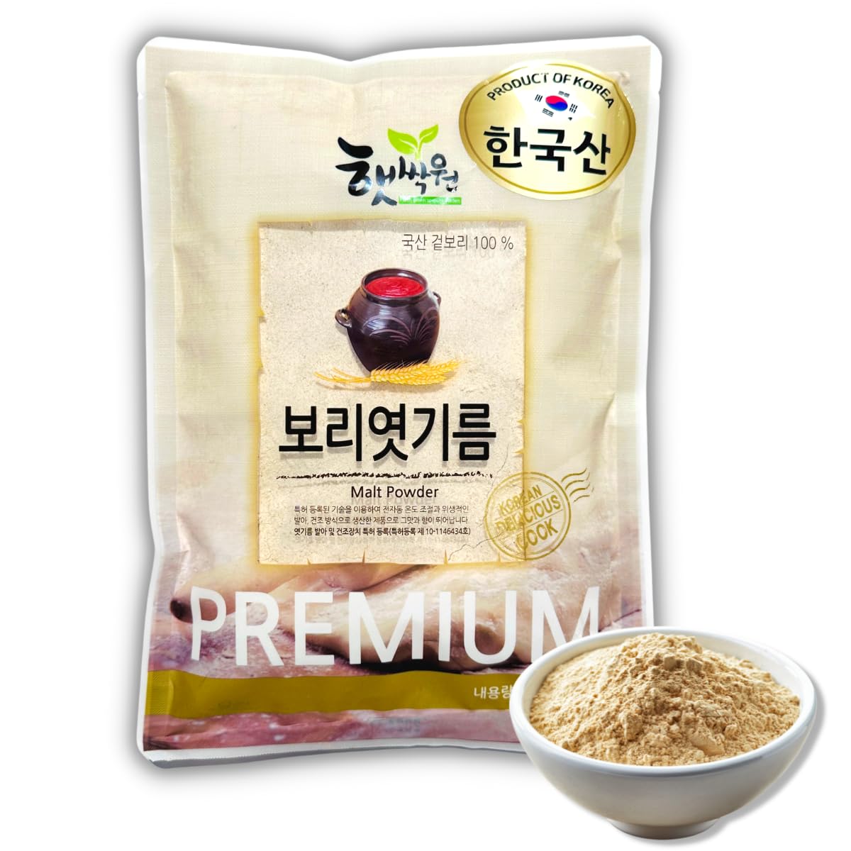 Premium Korean Diastatic Malt Powder - 100% Pure Barley, 10.5oz | For Sourdough Bread & Brewing Makgeolli