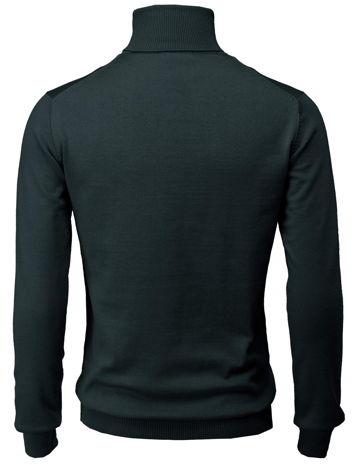 Men's Slim Fit Turtleneck Pullover Sweater - Warm Knitted Thermal Top for Winter - Casual Office Wear & Cold Weather Layering