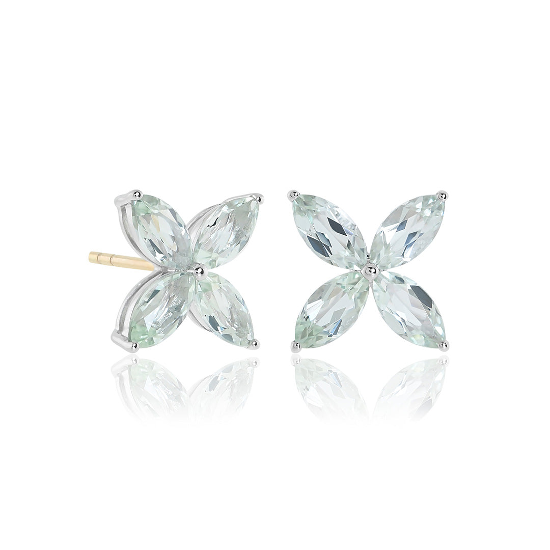 Stella Green Quartz Earrings for Women - Elegant Dangle Earrings for Party, Wedding & Everyday Wear