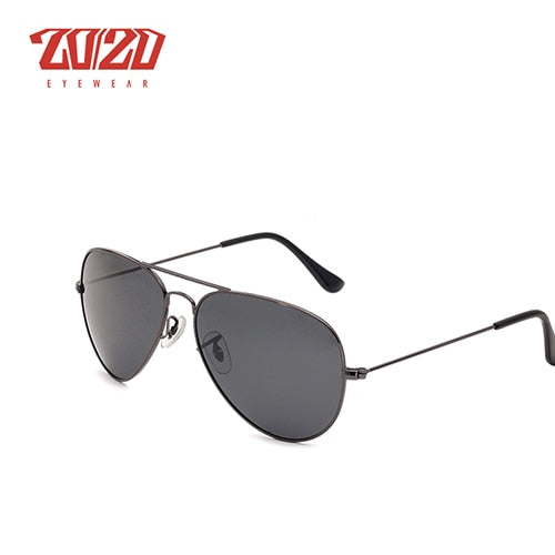 20/20 Unisex Full Rim Square Alloy Polarized Sunglasses 17019 - UV Protection for Driving, Outdoor Sports & Fashion Accessories