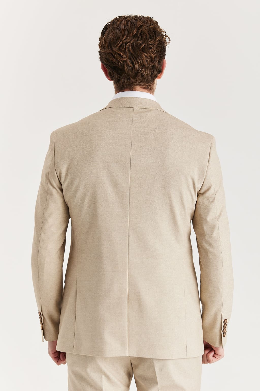 Belmont Beige Men's Two Piece Suit - Slim Fit Business Suit for Weddings, Office & Formal Events | Premium Wool Blend Suit Jacket & Pants Set