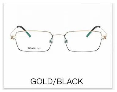 Aimee Men's Full Rim Square Screwless Titanium Eyeglasses Frame 20913 - Lightweight Durable Glasses for Work, Reading & Everyday Use