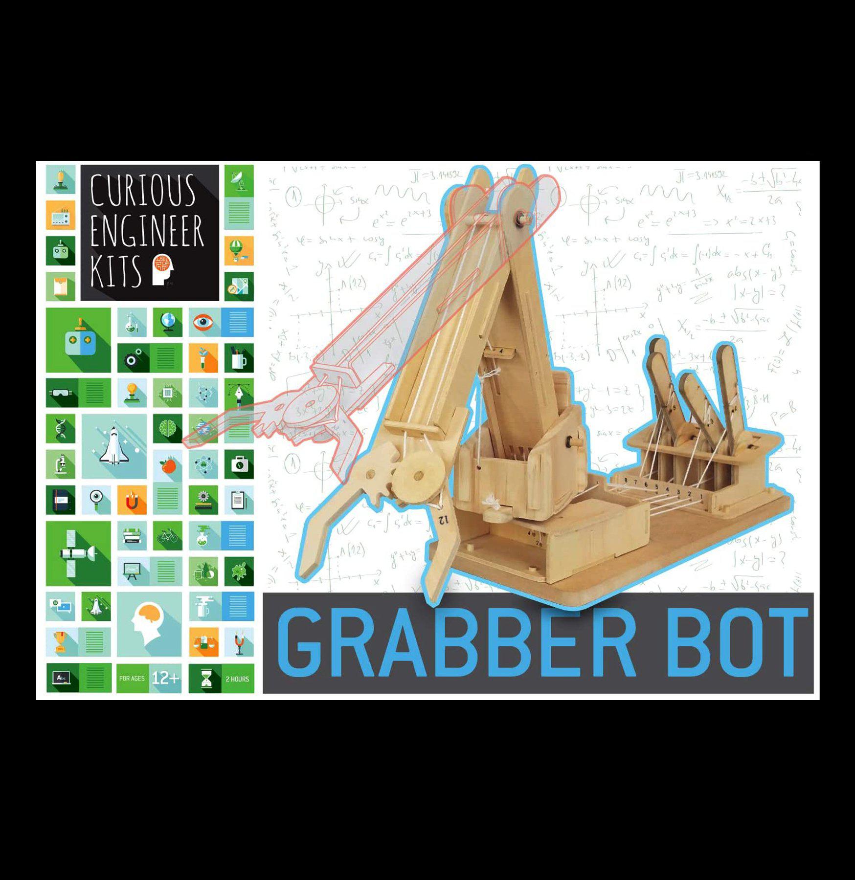 Curious Engineer Grabber Bot - STEM Robotics Kit for Kids | Build & Control Your Own Robotic Arm | Perfect for Science Projects & STEM Learning at Home