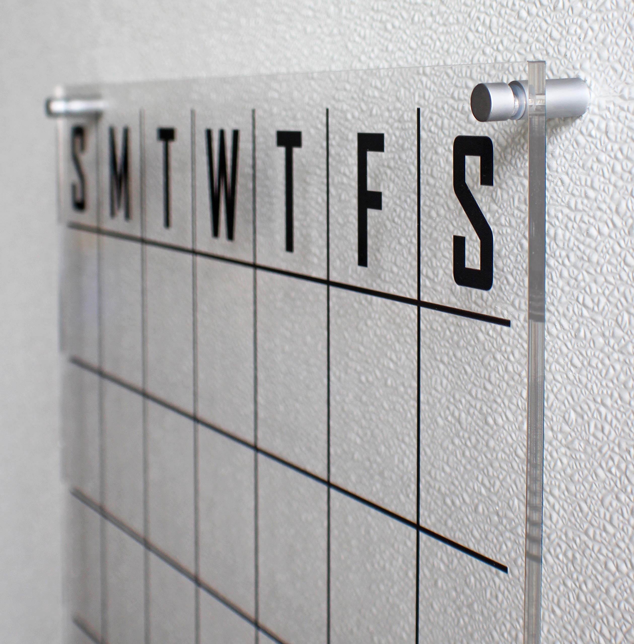Acrylic Monthly Wall Calendar with Mounting Hardware - 24x18 Inches - Perfect for Office, Home & Classroom Organization