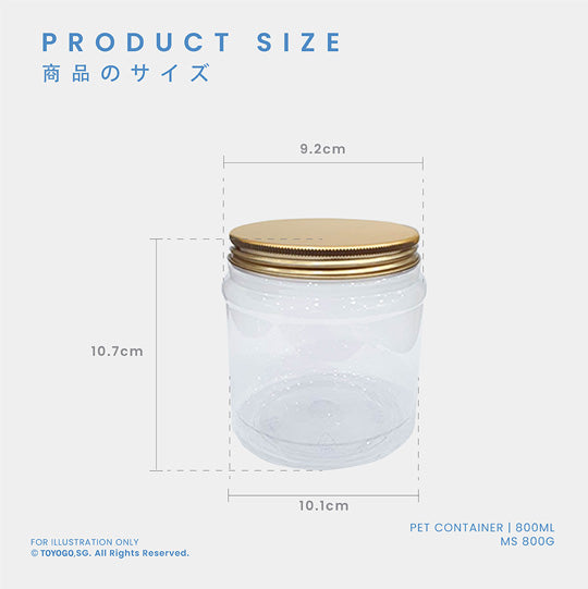 14oz 800ml PET Plastic Containers with Gold Lids - 50 Pack Bulk Food Storage | Perfect for Meal Prep, Party Favors & Restaurant Takeout Containers