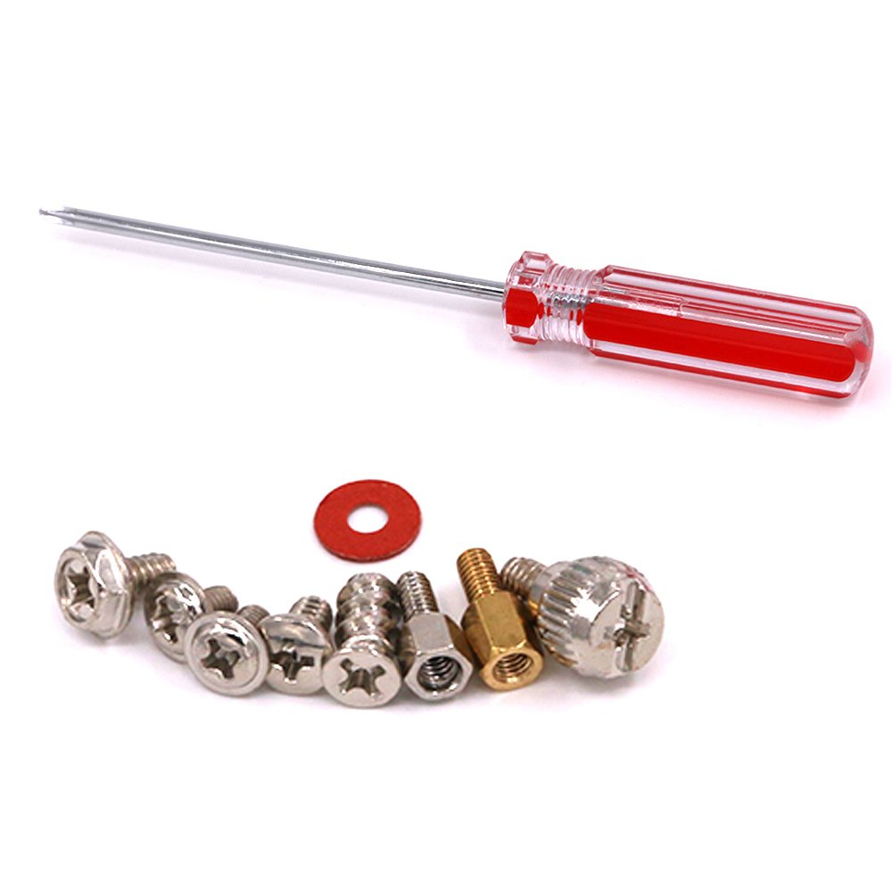 Glarks 660-Pieces Phillips Head Computer Screws Assortment Kit - PC Spacer Screws for Hard Drive, Computer Case, Motherboard, Fan, Power Supply & Graphics Card (Includes Phillips Screwdriver) - Perfect for PC Building, Repair & Maintenance