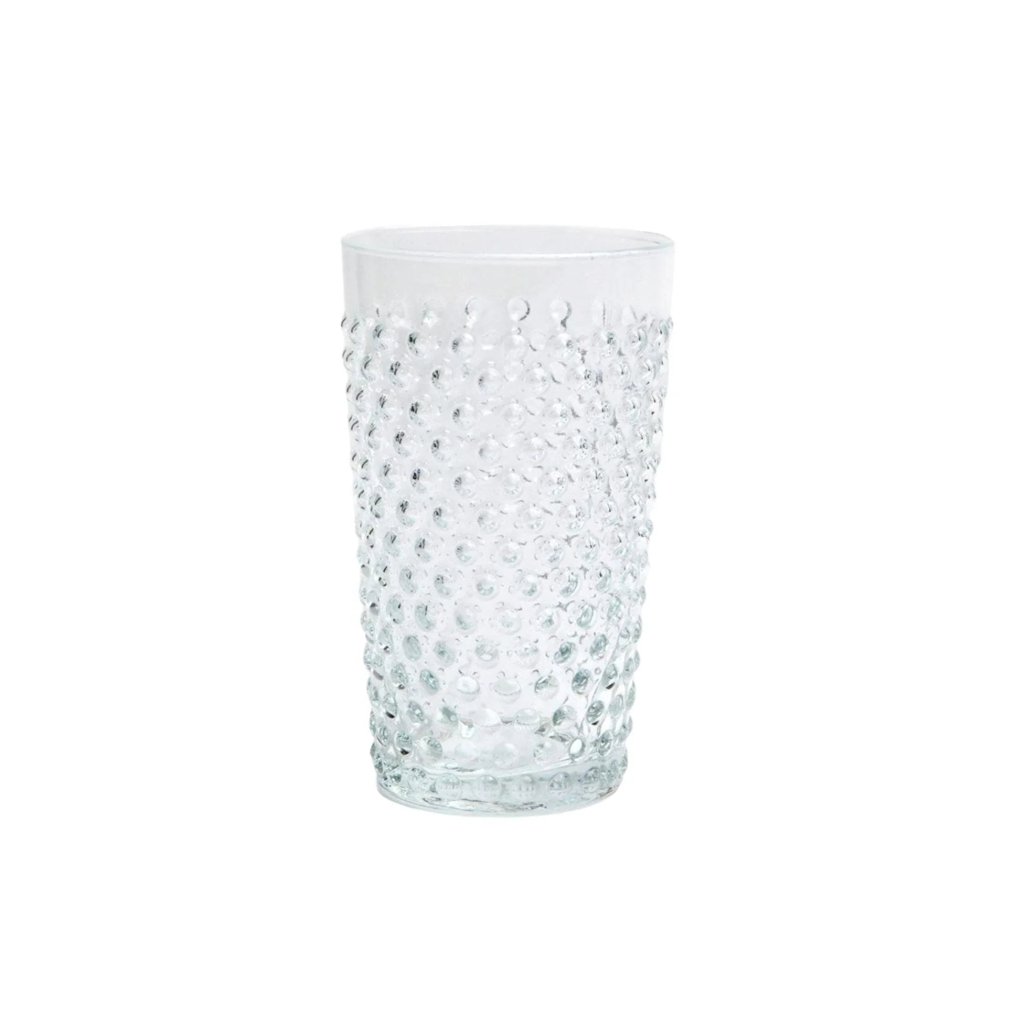 Hand Blown Glass Cups with Clear Raised Dots - Non-Slip Grip Drinking Glasses for Hot & Cold Beverages - Perfect for Coffee, Tea, Wine, and Cocktails at Home or Restaurant Use