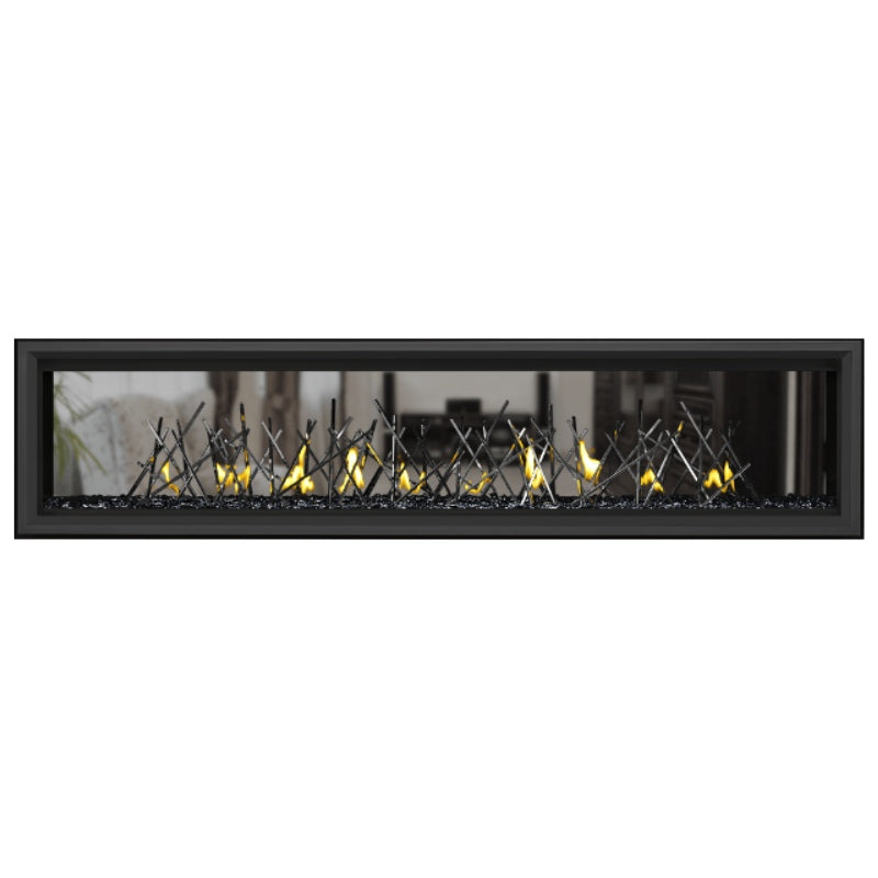 Napoleon Vector 74 See-Through Linear Direct Vent Gas Fireplace - LV74N2 | Modern Home Heating Solution for Living Rooms & Patios