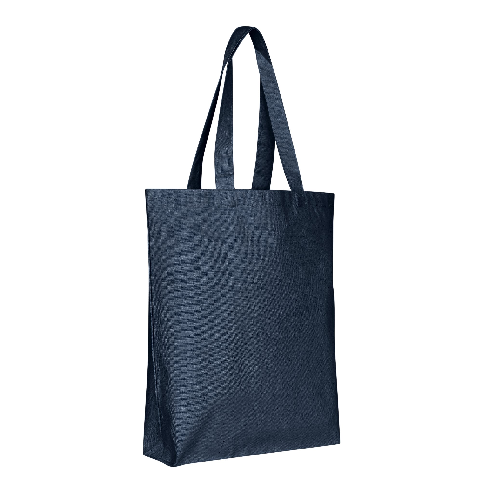 12 Pack Blank Canvas Reusable Grocery Tote Bags with Bottom Gusset - 15
