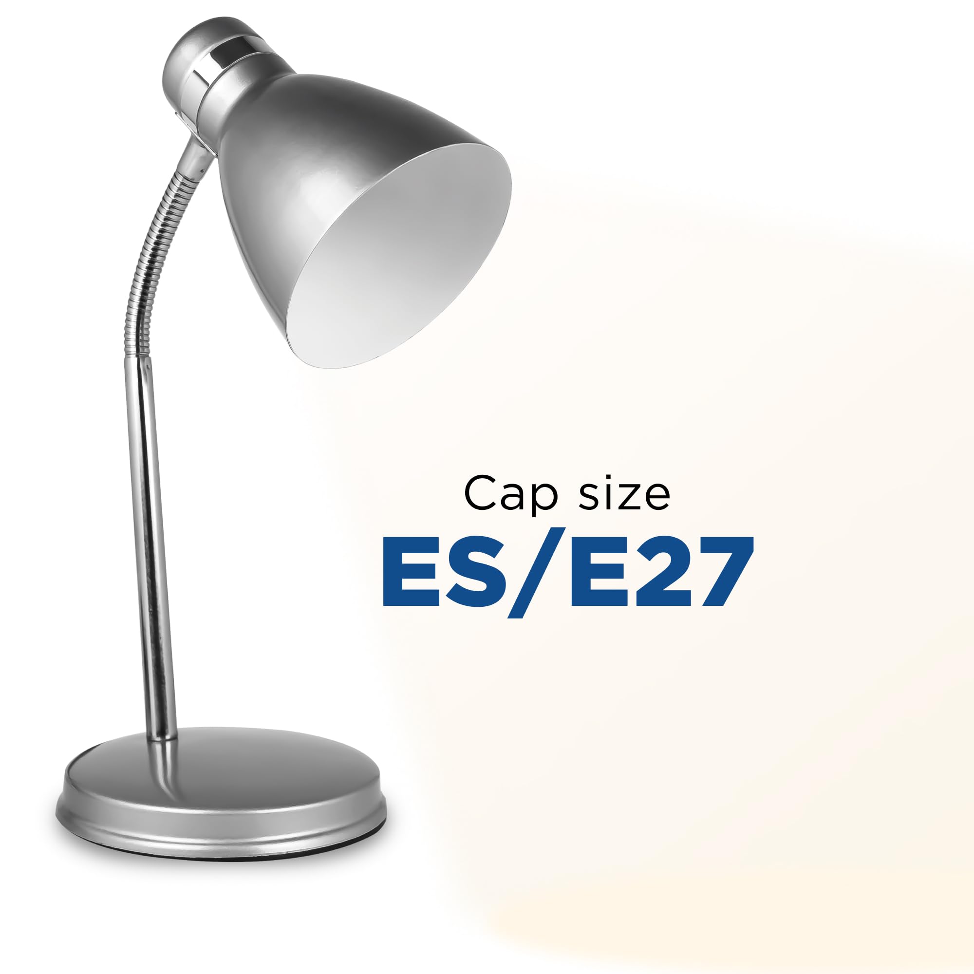 Status Madrid Adjustable Desk Lamp - Flexible LED Study Light with Silver Finish for Office, Bedroom & Home Workspace | SDL2011ESS16 | Perfect for Reading, Working & Nightstand Lighting