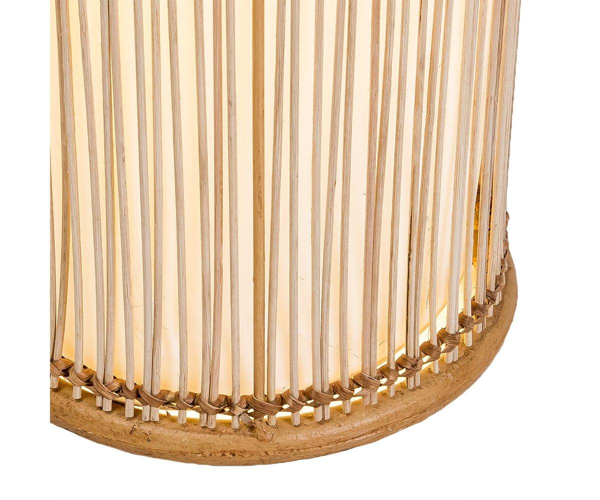 Modern Rattan Floor Lamp - Natural Woven Texture, Adjustable Height, 360° Rotating Shade - Perfect for Living Room, Bedroom, or Office Lighting Decor