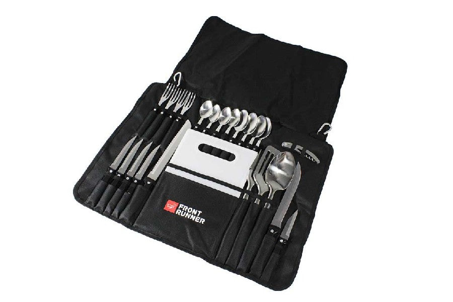 Front Runner Outfitters Premium Camping Kitchen Utensil Set - 12-Piece Outdoor Cooking Gear for Camping, Hiking & RV Adventures - Durable Stainless Steel Tools for Backpacking & Picnics