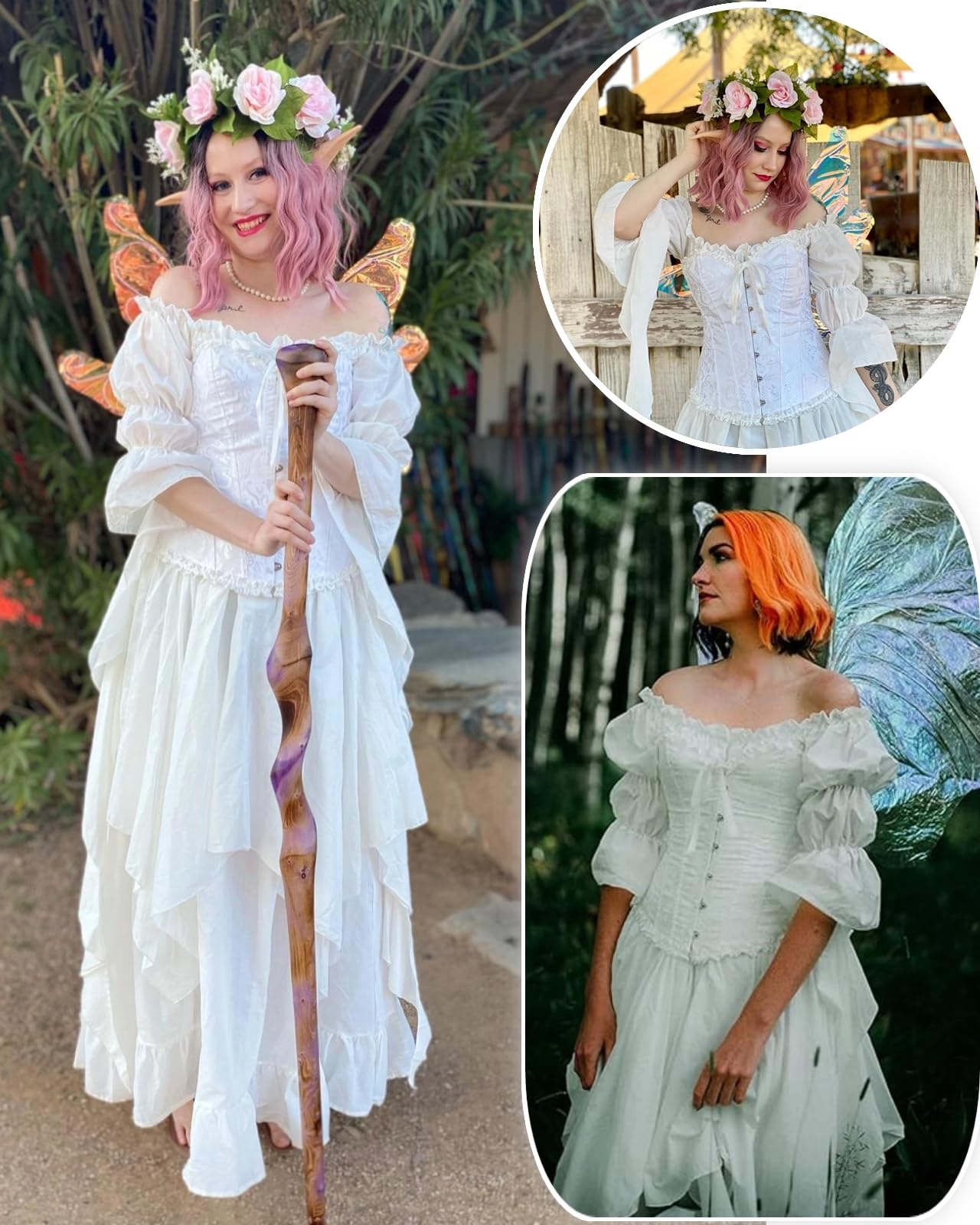 Victorian Gothic Witch Dress for Women - Elegant Renaissance Costume & Medieval Wedding Gown | Perfect for Halloween, Cosplay, Renaissance Fairs & Themed Parties