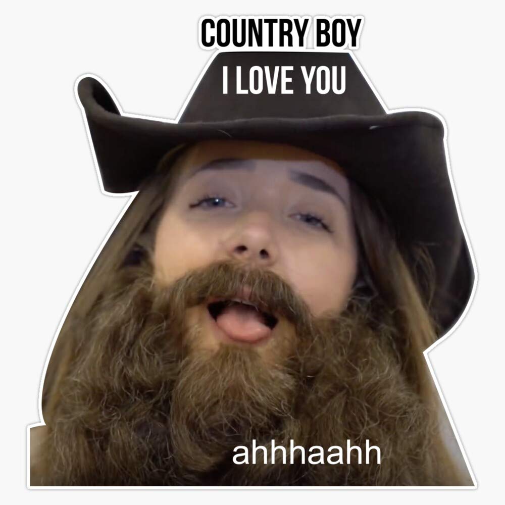 Jenna Marbles Country Boy Vine Sticker - Waterproof Vinyl Bumper Decal (5 Inch) - Perfect for Cars, Laptops & Water Bottles