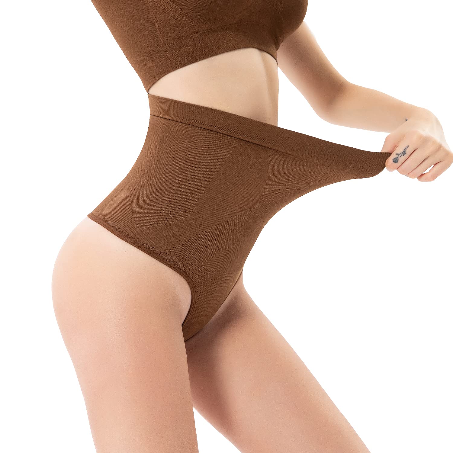 **DREAM SLIM Women's High-Waist Seamless Body Shaper Briefs - Firm Control Tummy Thong Shapewear Panties Girdle Underwear for Everyday Wear, Workout & Special Occasions**