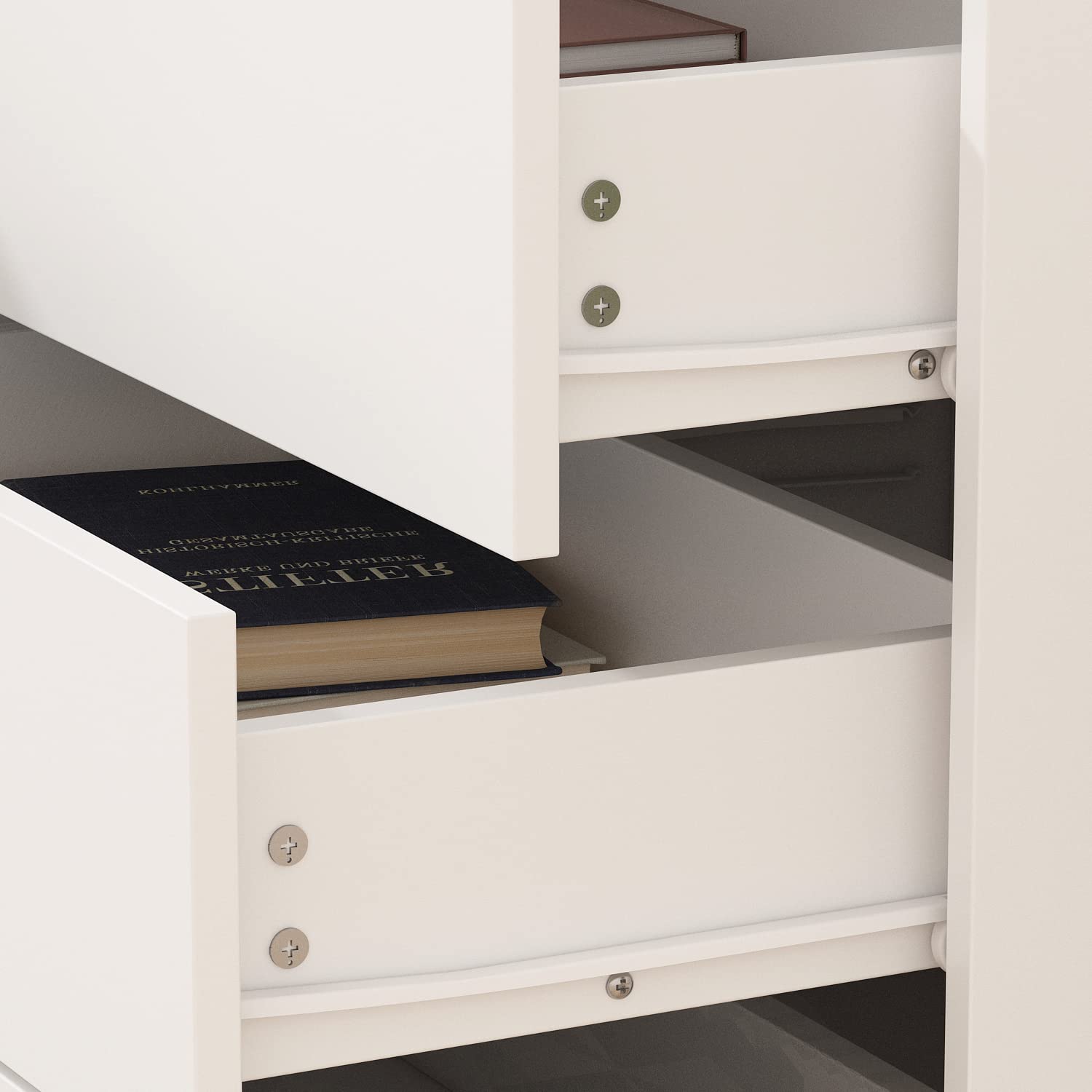 Modern White Sideboard Buffet Cabinet with Doors & Drawers - 62.9