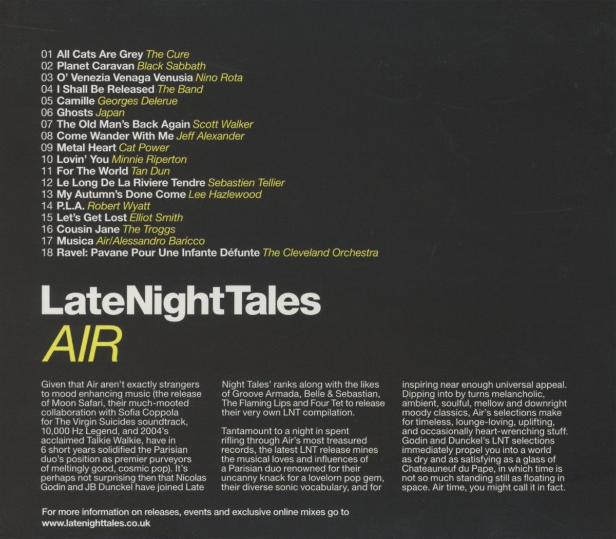 Late Night Tales: Air & Various Artists – Chillout & Downtempo Electronic Music for Relaxation, Study & Late Night Vibes