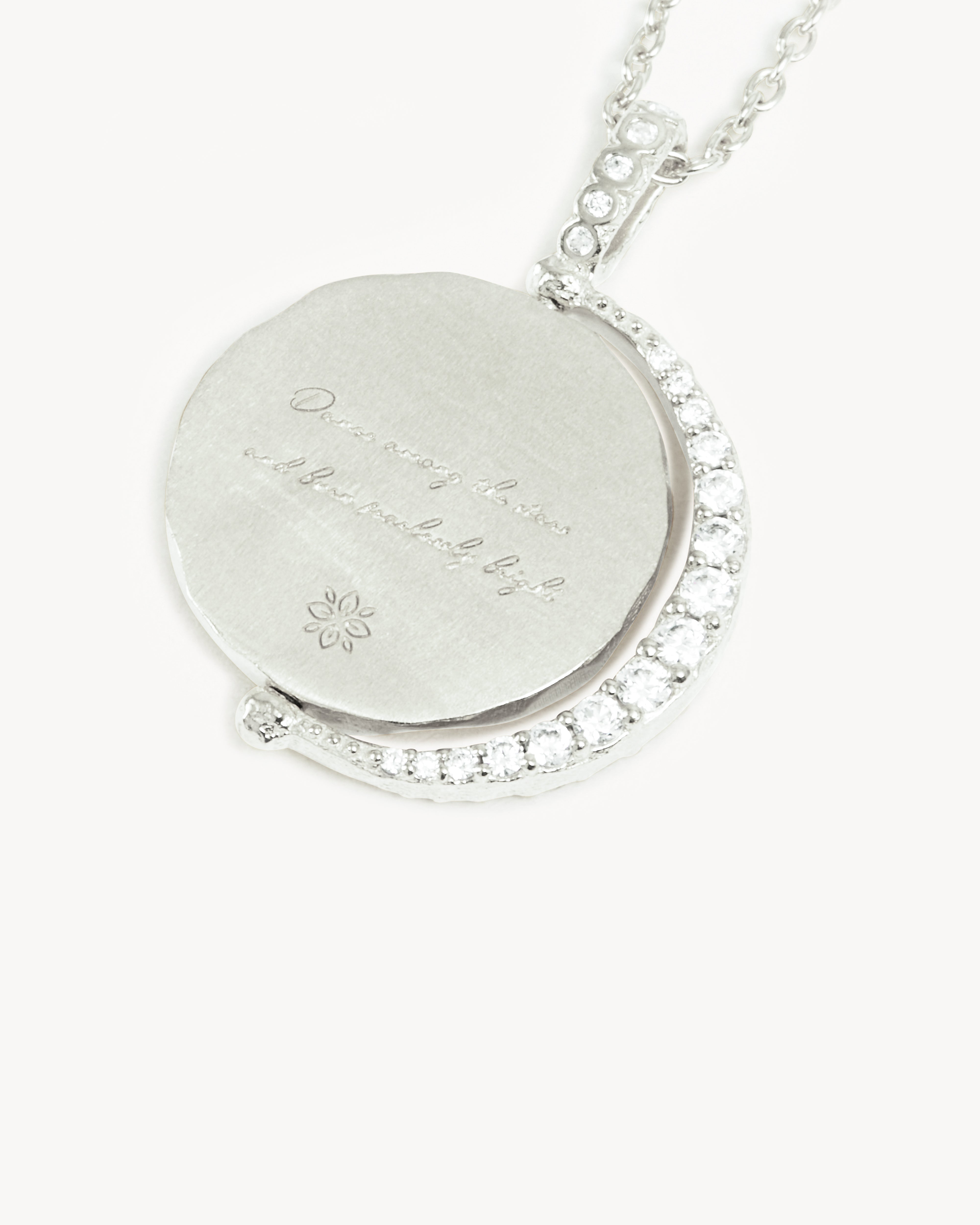 Elegant Sterling Silver Dancing In Starlight Spinner Necklace - Perfect for Date Nights & Special Occasions